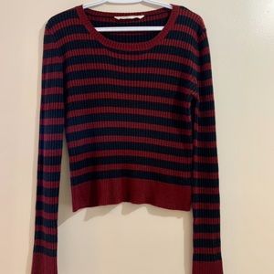 Red and Black Striped Sweater